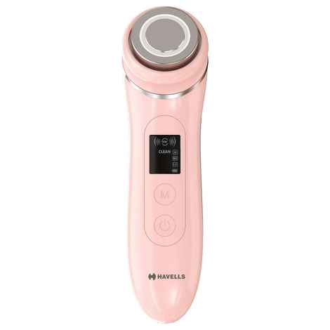 Buy Havells SC5065 Multifunction Skin Care Device, For Cleaning & Massaging, Reduces Pigmentation, Restores Skin Elasticity, Fast Charge (Pink) - Purplle