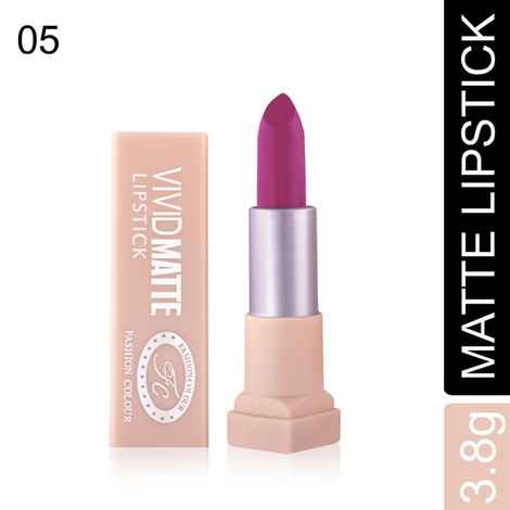 Buy FASHION COLOUR VIVID MATTE LIPSTICK - 5 Dica Purple - Purplle