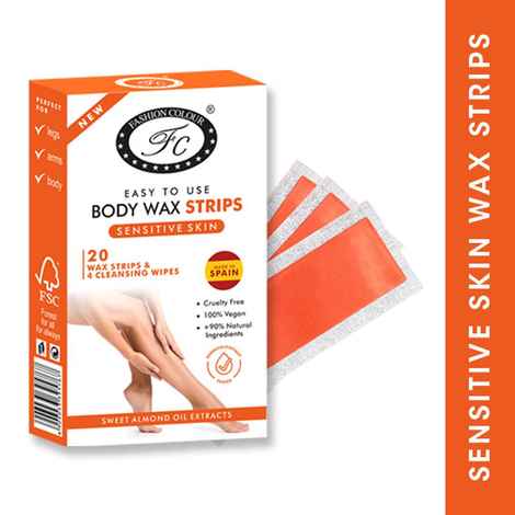 Buy FASHION COLOUR SENSITIVE SKIN BODY WAX STRIPS - SENSITIVE SKIN - Purplle