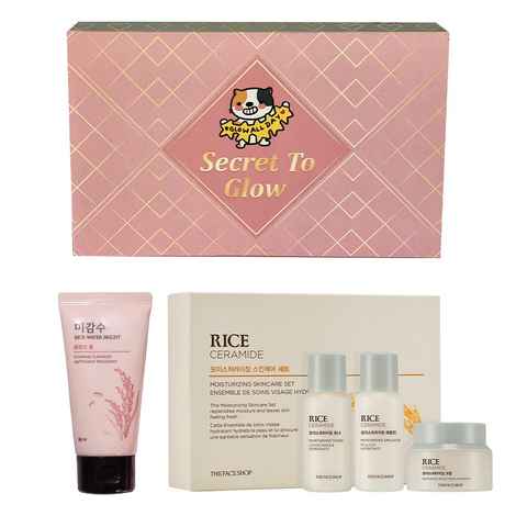 Buy The Face Shop Secret To Glow Gift Box |Brightening Kit ( Pack Of 4 ) - Purplle