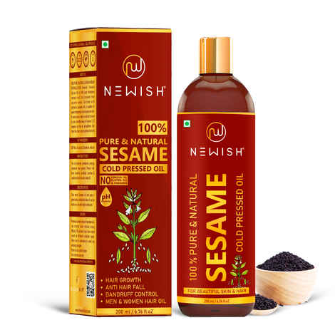 Buy Newish® Cold Pressed Sesame oil for Hair, Skin and Massage (Til Ka Tel / Til Oil) 200ml - Purplle