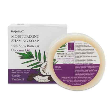Hajamat Hajamat Moisturizing Shaving Soap With Shea Butter | Earthy Patchouli | 75 gm| Sulphate & Paraben Free