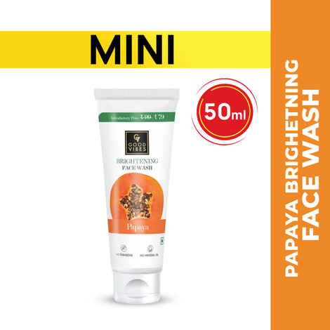 Good Vibes Papaya Brightening Face Wash in Tube (50 ml)