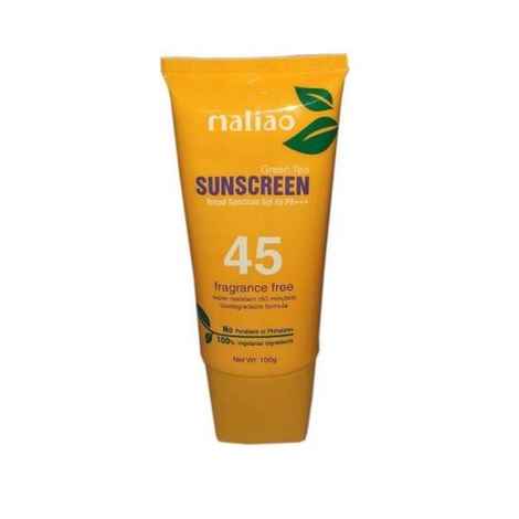 Buy MALIAO PROFESSIONAL GREEN TEA SUNSCREEN LOTION SPF45 100GMS M218 - Purplle