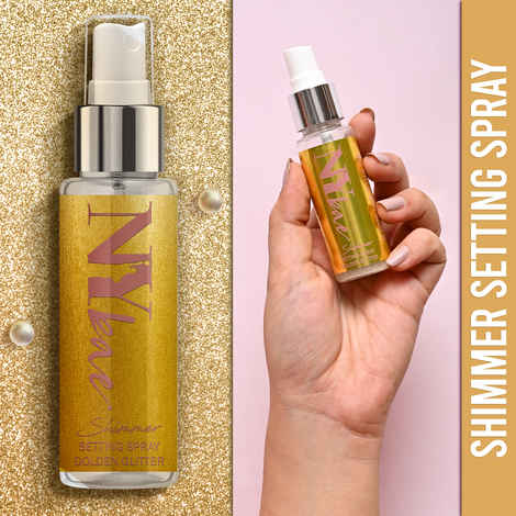 Buy NY Bae Shimmer Setting Spray (30 ml) | Golden Hour | Gold Shimmer | Dewy Finish | All Skin Types | Sets Makeup | Long lasting | Travel Friendly - Purplle