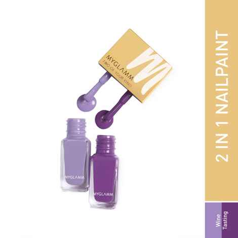 Buy MyGlamm 2IN1 Nail Paint-Wine Tasting -2X5ml - Purplle