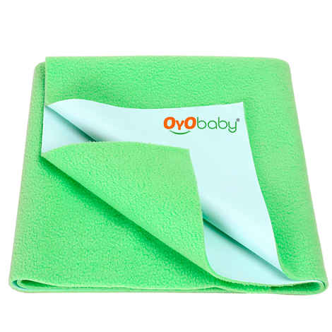 Buy OYO Baby Waterproof Bed Protector Baby Dry Sheet, Large, Light Green (140 cm x 100 cm) - Large - Purplle