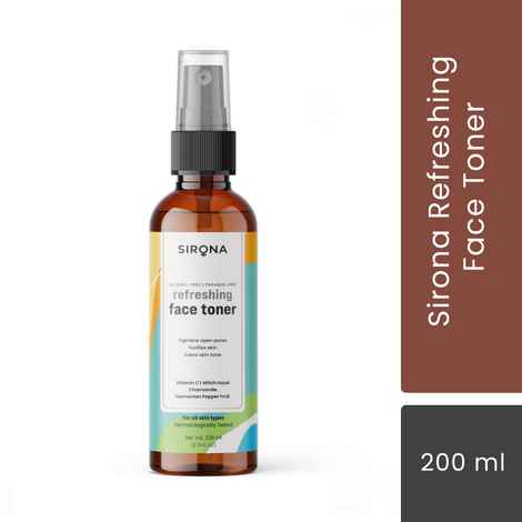 Buy Sirona Refreshing Vitamin C Face Toner – 200 ml | With Witch Hazel, Chamomile & Tasmanian Pepper Fruit | Tightens Open Pores, Purifies Skin & Evens Skin Tone | Daily Hydrating Face Toner For Women & Men with Dry, Normal & Oily Skin - Purplle