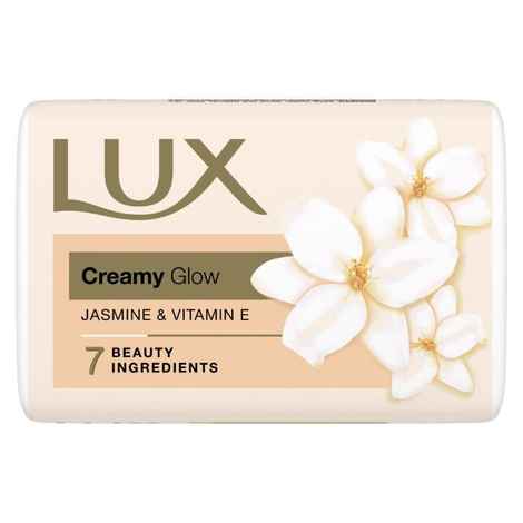 Buy Lux Creamy Glow Jasmine & Vitamin E For Glowing Skin Beauty Soap 100 g - Purplle