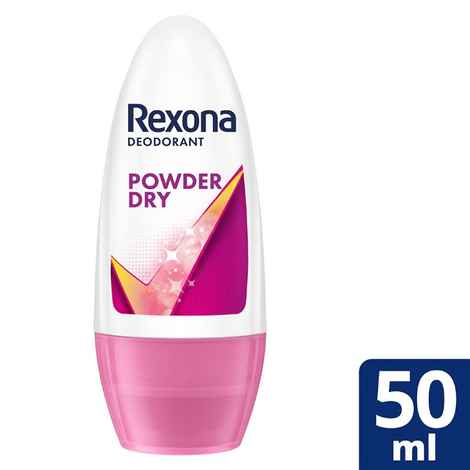 Buy Rexona Powder Dry Underarm Roll On Deodorant For Women, 50 ml - Purplle