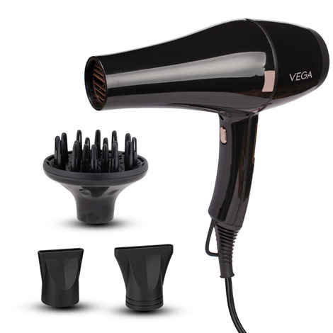 Buy VEGA Pro-Xpert 2200 W Professional Hair Dryer with Diffuser & 2 Detachable Nozzles (VHDP-03) Black - Purplle