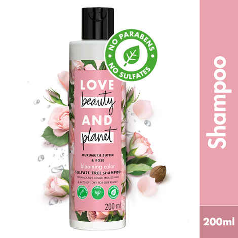 Buy Love Beauty & Planet Murumuru Butter and Rose Sulfate Free Blooming Colour Shampoo, 200ml - Purplle