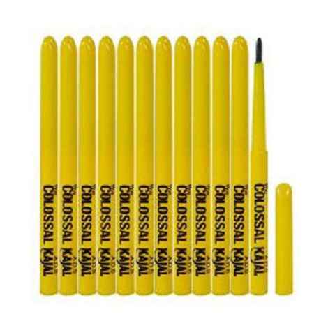 Buy Favon ADS Pack of 12 Black Eyeliner cum Kajal Pencils (yellow packaging) - Purplle