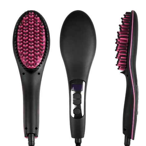 Buy Favon Simply Straight Women's Ceramic Hair Straightener Brush (Standard Size) for Women - Purplle