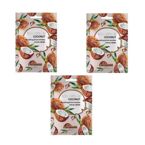 Buy MOND'SUB Coconut Nourishing and Anti Wrinkles Face Sheet Mask - Pack of 3 - Purplle