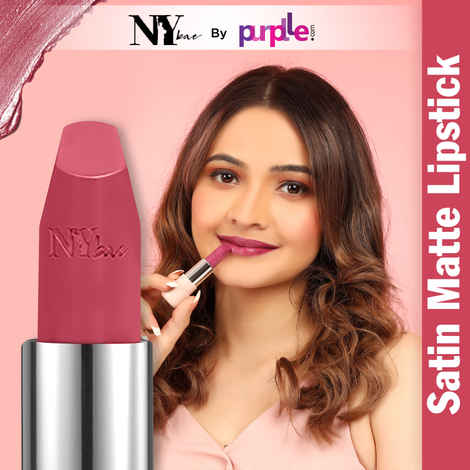 Buy NY Bae Satin Matte Lipstick - Merry Mauve 11 (4.2 g) | Mauve | Silky Smooth Texture | High Shine | Weightless | With Vitamin A & E - Purplle