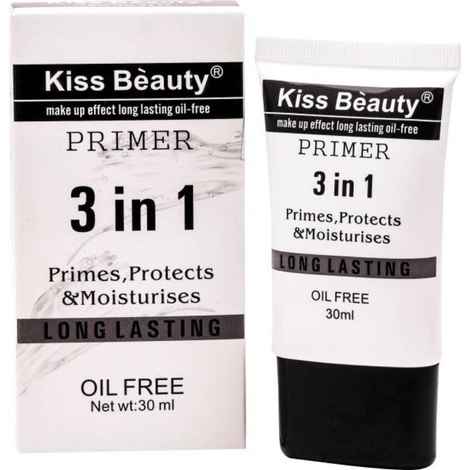 Buy Kiss Beauty 3 IN 1 oil free Longlasting Primer that Primes, Protects & Moisturises(30 ml) - Purplle