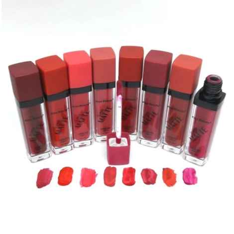 Buy Kiss Beauty Pack of 8 Super Matte 24Hrs Stay Liquid Lipgloss (8 g each) - Purplle
