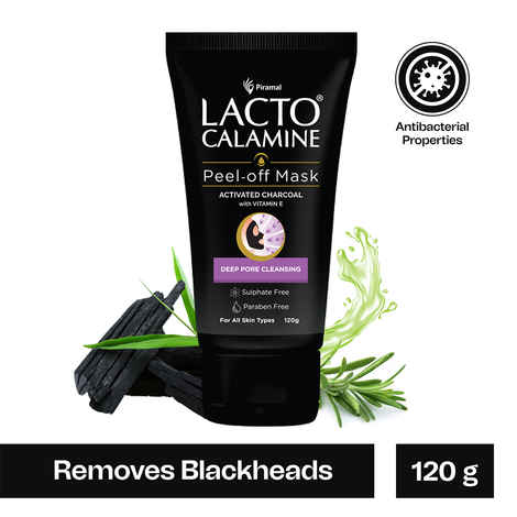 Buy Lacto Calamine Peel Off Mask with Activated Charcoal and Vitamin E deep pore cleansing – No Parabens No Sulphates (60 gm) - Purplle