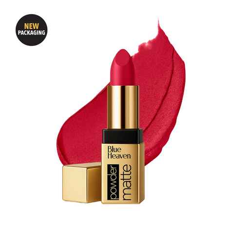 Buy Blue Heaven Powder Matte Lipstick for Women | Highly Pigmented | Light Weight | Creamy & Comfortable Buttery Texture | Luxe Matte Finish | Ruby Glow | 3.5 gm - Purplle