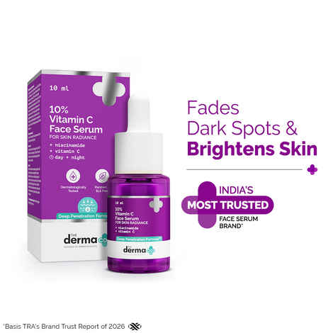 The Derma Co. 10% Vitamin C Face Serum with 5% Niacinamide & Hyaluronic Acid For Skin Radiance - 10 ml