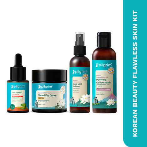 Buy Pilgrim Daily Skincare Kit, Combo of 2– Vitamin C Night Serum (30 ml) & Day Cream with SPF 50 (100 gm) | Brightening, Anti-Pigmentation & Blemish Control | Sulfate & Paraben Free | For All Skin Types | Men & Women - Purplle