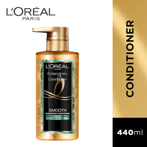 Buy L'Oreal Paris Extraordinary Oil Smooth Conditioner (Paraben Free) 440 ml| Nourishing Conditioner for Smooth & Straight Frizz-Free hair | With Precious Essential Oils - Purplle