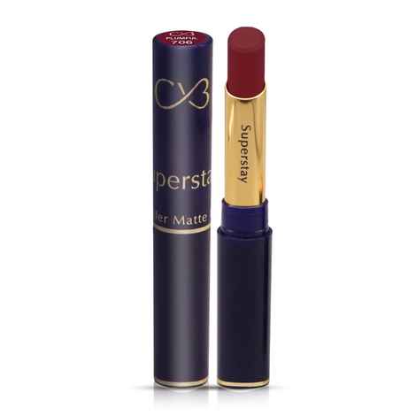 Buy CVB SuperStay Non Transfer Matte Lipstick, Waterproof and Full-Pigmented, Transfer-Proof Smudge-Proof Lip Colour 3.5g (PLUMFULL-706) - Purplle