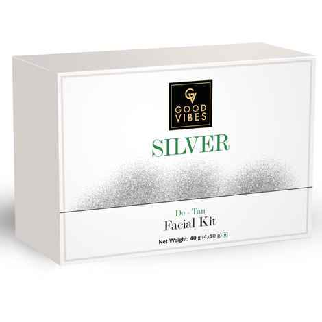 Buy Good Vibes De-Tan Facial Kit - Silver (40 gm) - Purplle