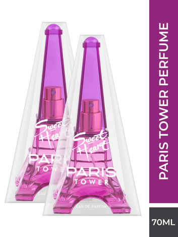Buy Sweetheart Purple Paris Tower Eau De Parfum, 70ml Each (Pack Of 2) - Purplle