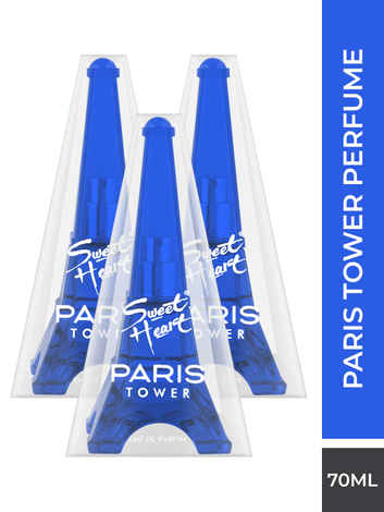 Buy Sweetheart Blue Paris Tower Eau De Parfum, 70ml Each (Pack Of 3) - Purplle