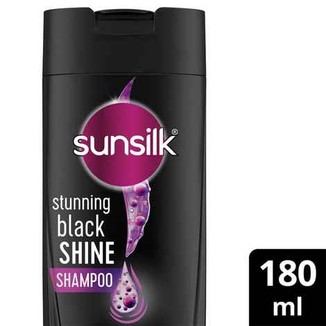 Buy Sunsilk Stunning Black Shine Shampoo, With Amla+Oil, Pearl Protein & Vitamin E For Long Lasting Shine, 180 ml - Purplle