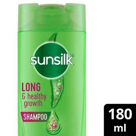 Buy Sunsilk Long and Healthy Growth Shampoo With Biotin, Milk Protein and Argan Oil For Healthy Looking and Long hair, 180 ml - Purplle