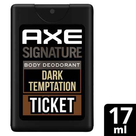 Buy Axe Signature Ticket Dark Temptation Long Lasting No Gas Pocket Deodorant Bodyspray Perfume For Men 17 ml - Purplle