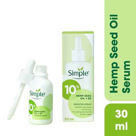 Buy Simple Booster Serum - 10% Hemp Seed Oil + B3 For Strong Skin Barrier, 30 ml - Purplle