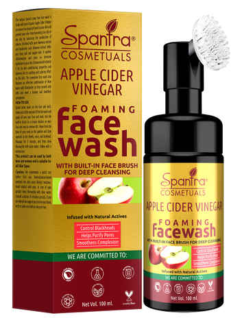 Buy Spantra Apple Cider Vinegar Control Foaming Face Wash 100 ml - Purplle