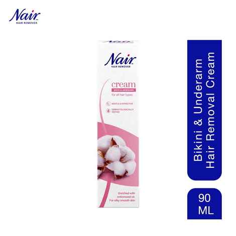 Buy Nair Bikini and Underarms Cream ,90 ml || For All Hair Types - Purplle