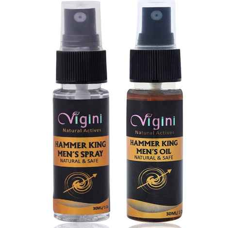 Buy Vigini Hammer King Lube Lubricants Effective Lubricating Massage Cream Oil Ylang Ylang Clary Sage & CFC Free Long Lasting Sexual Wellness Delay Spray Increase Time for Men Non Staining Washable - Purplle