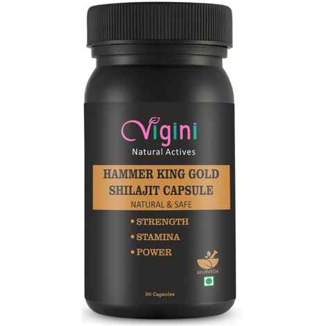 Buy Vigini Natural Hammer King Gold Shillajit / Shilajeet Long Time Sexual Strength Stamina Thor Performance Power Vigour Vitality Booster Wellness Capsule Titan Growth Wellness John Feel Tiger for Men - Purplle