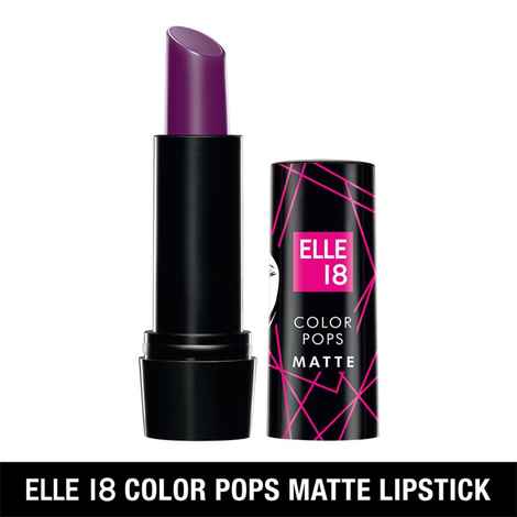 Buy Elle 18 Color Pop Matte Lip Color, W16, Soaked Grape, 4.3 g - Purplle