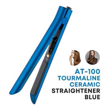 Buy Alan Truman Blue AT 100 Tourmaline - Ceramic Styler | Straightening, Curls, Waves And Flicks| Floating Plates Ensure Tug Free Styling| Avoids Unnecessary Heat Exposure| Enable Easy Releasing of Hair Whilst Releasing Curls Or Waves - Purplle