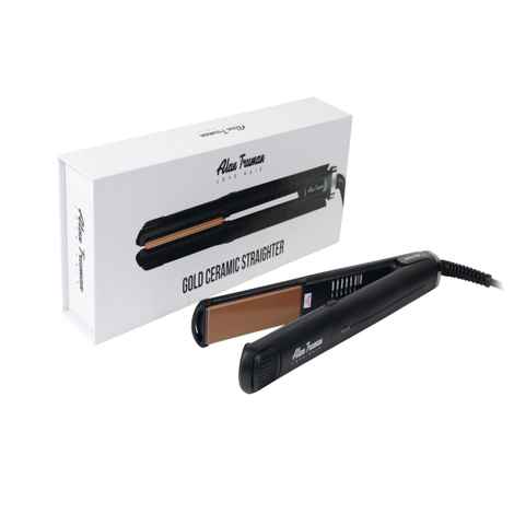 Buy Alan Truman Professional Gold Ceramic Straightener | Straightening, Curls, Waves And Flicks| Floating Plates Ensure Tug Free Styling| Avoids Unnecessary Heat Exposure| Enable Easy Releasing of Hair Whilst Releasing Curls Or Waves - Purplle