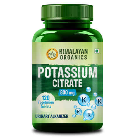 Himalayan Organics Potassium Citrate 800mg | Supports Nerve & Muscle Health | 120 Veg Tablets