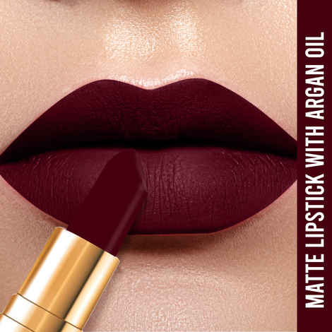 Buy NY Bae Argan Oil Infused Matte Lipstick Runway Range - Insider Look 6 (4.5 g) | Maroon | Creamy Matte Finish | Enriched with Argan Oil | Rich Colour Payoff | Full Coverage | Long lasting | Smudgeproof | Weightless | Cruelty Free - Purplle
