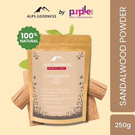 Alps Goodness Powder - Sandalwood (250 g)| 100% Natural Powder | No Chemicals, No Preservatives, No Pesticides | Face Mask for Even Toned Skin | Face Mask for Glow