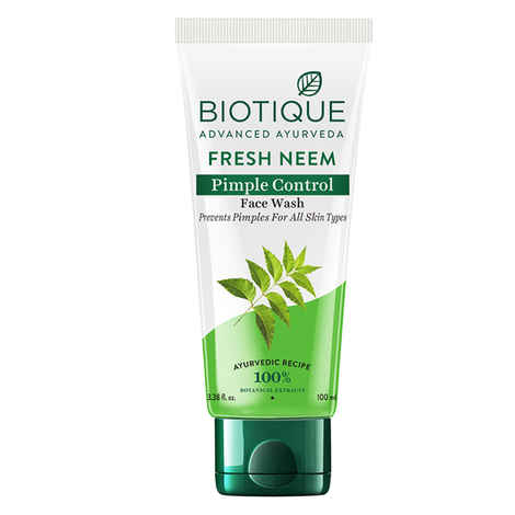 Buy Biotique Fresh Neem Pimple Control Face Wash (100 ml) - Purplle