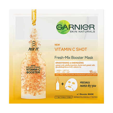 Buy Garnier Skin Naturals Fresh Mix Vitamin C Serum Sheet Mask (Orange) ( 33 g) - Purplle