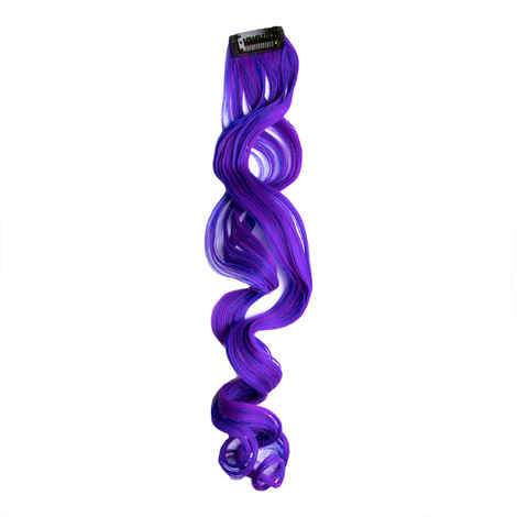 Buy STREAK STREET PERSIAN BLUE CURLY CLIP-ON STRANDS - Purplle