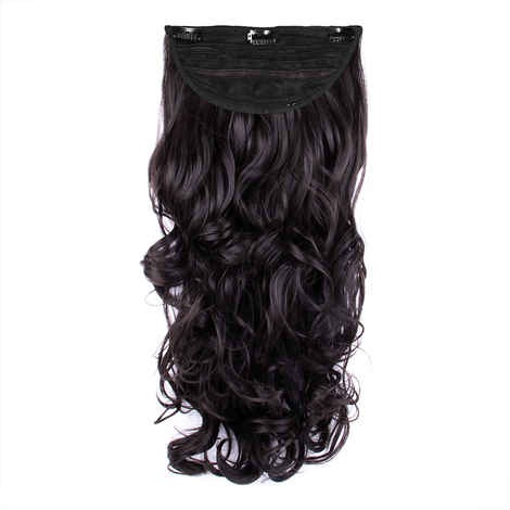 Buy STREAK STREET CLIP-IN 24" SEMI-WAVY DARK BROWN HAIR EXTENSIONS - Purplle