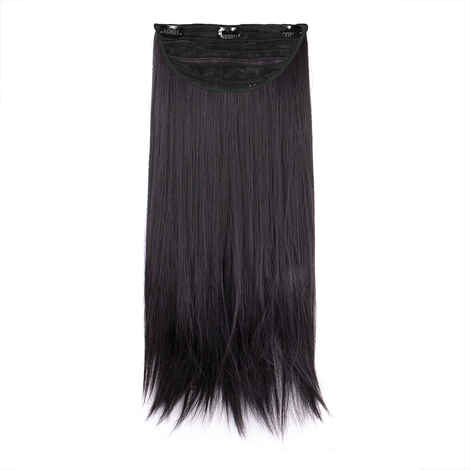 Buy STREAK STREET CLIP-IN 24" NATURAL BLACK STRAIGHT HAIR EXTENSIONS - Purplle